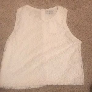 White lace tank